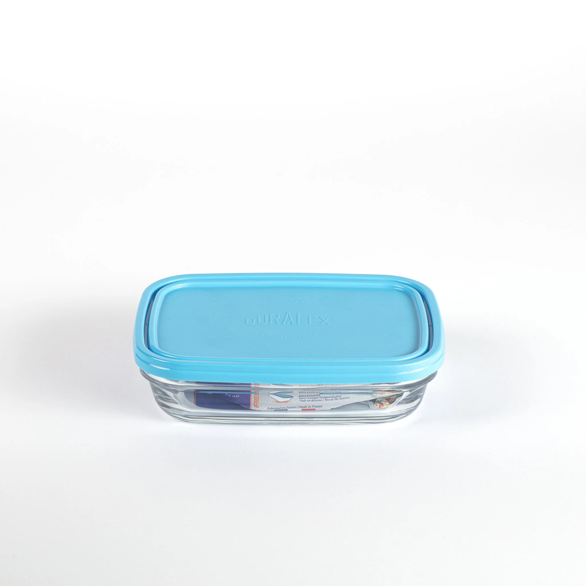 Freshbox - Boite de conservation rectangulaire couvercle bleu 80cl