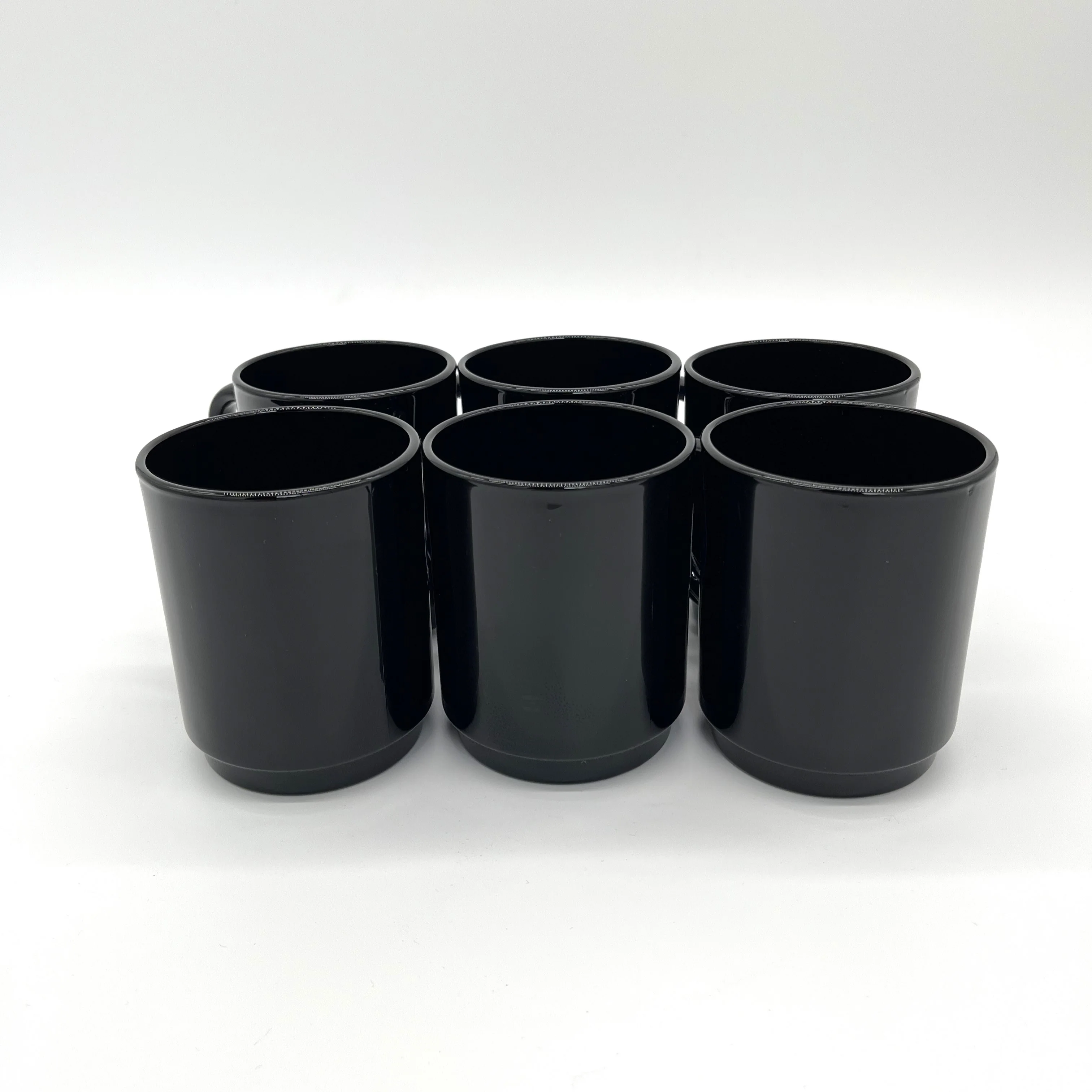 Versailles - Mug en verre Noir 26 cl (Lot de 6)