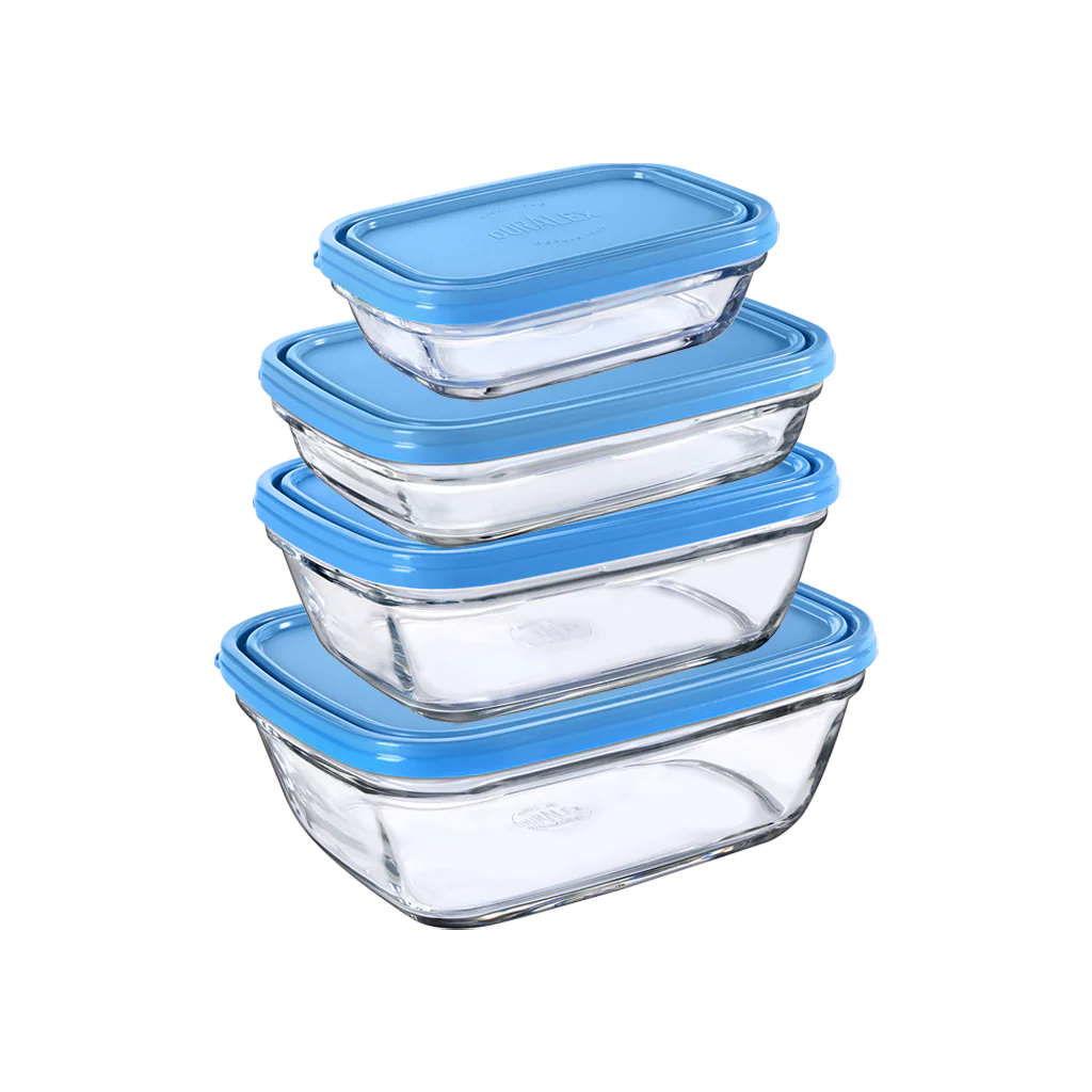 Freshbox - Set de 4 boîtes de conservation rectangulaires multi-tailles