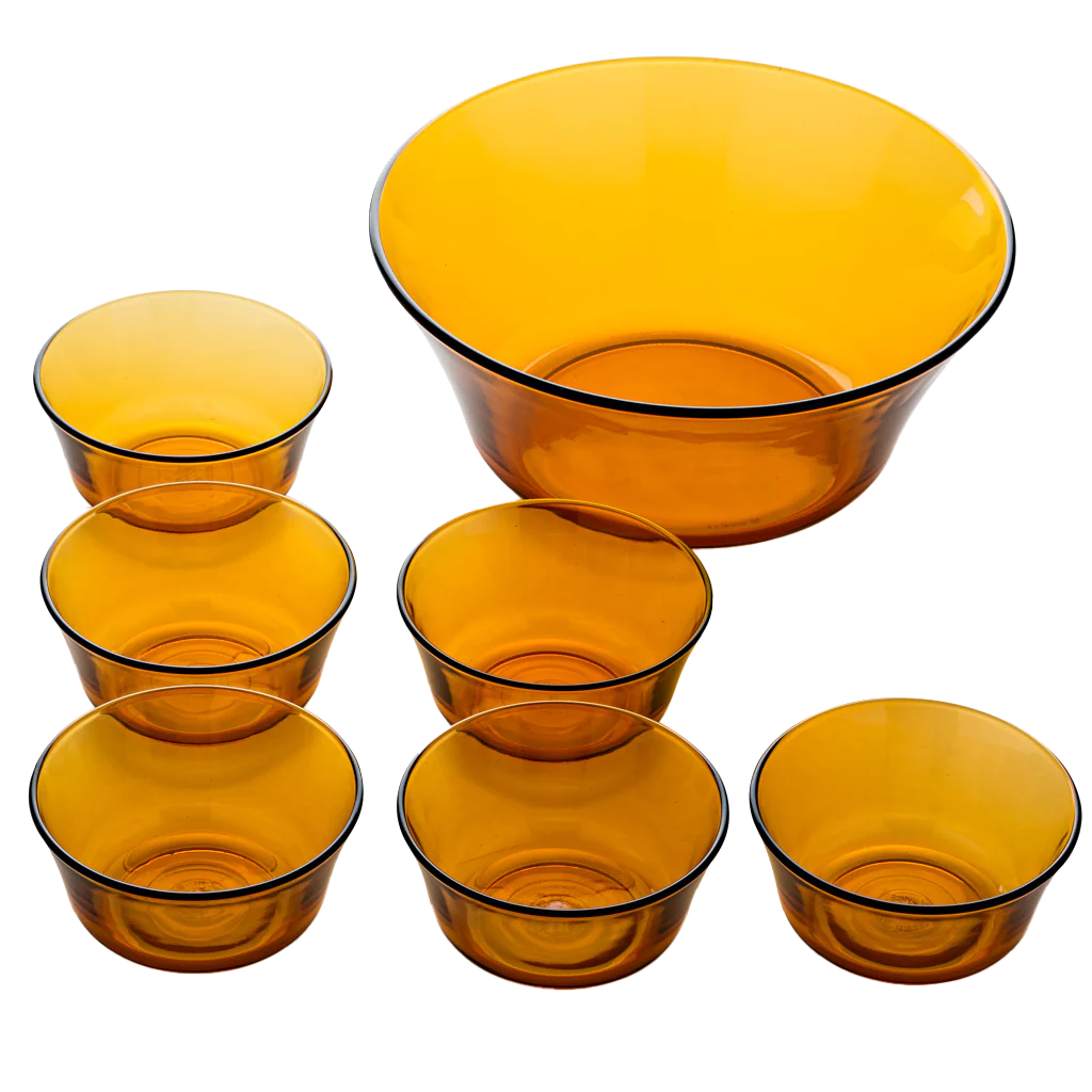 Lys - Saladier (2.2L) et petites coupelles de service (25cl) / Vermeil