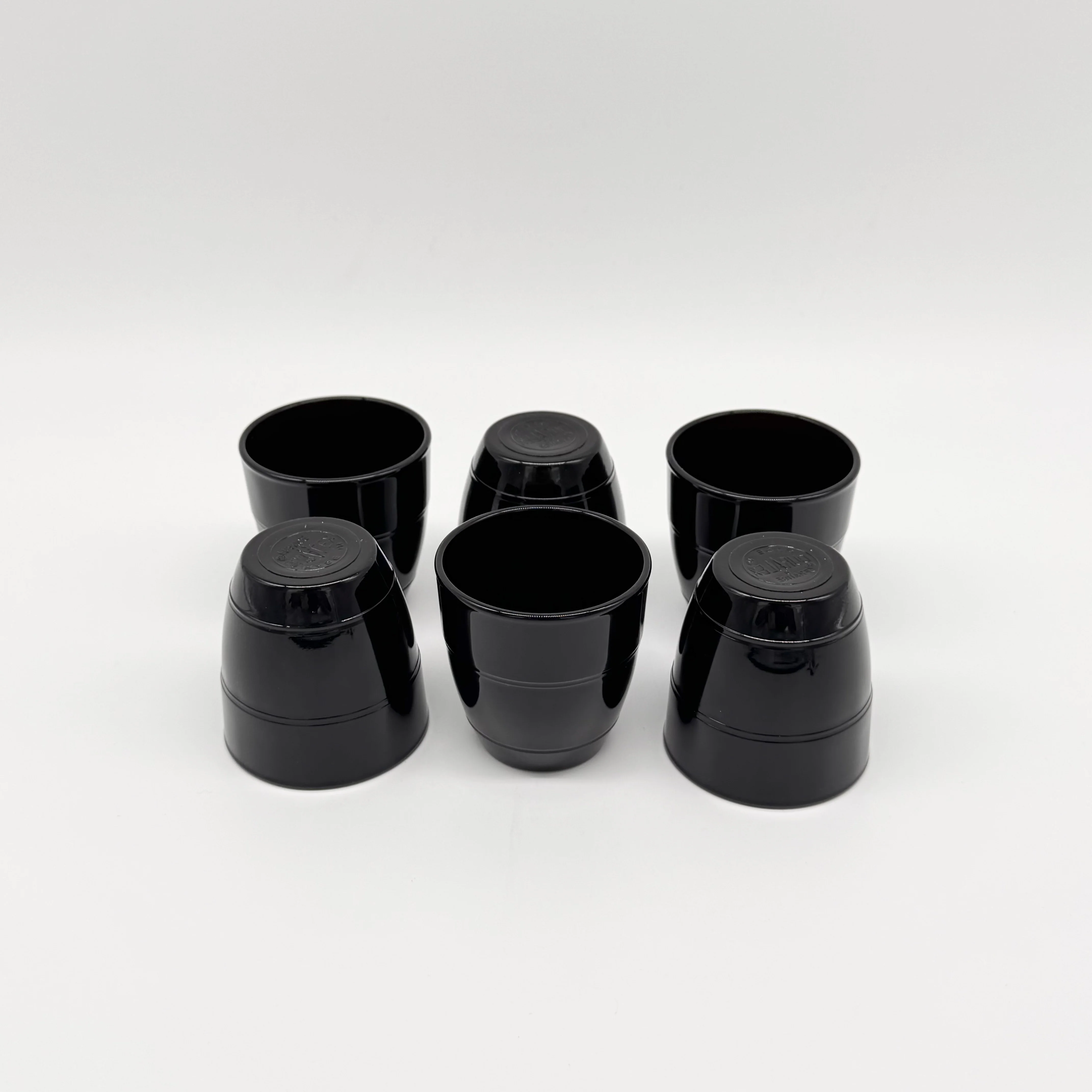 Le Gigogne - Noir brillant - Verre 9cl -  (Lot de 6)