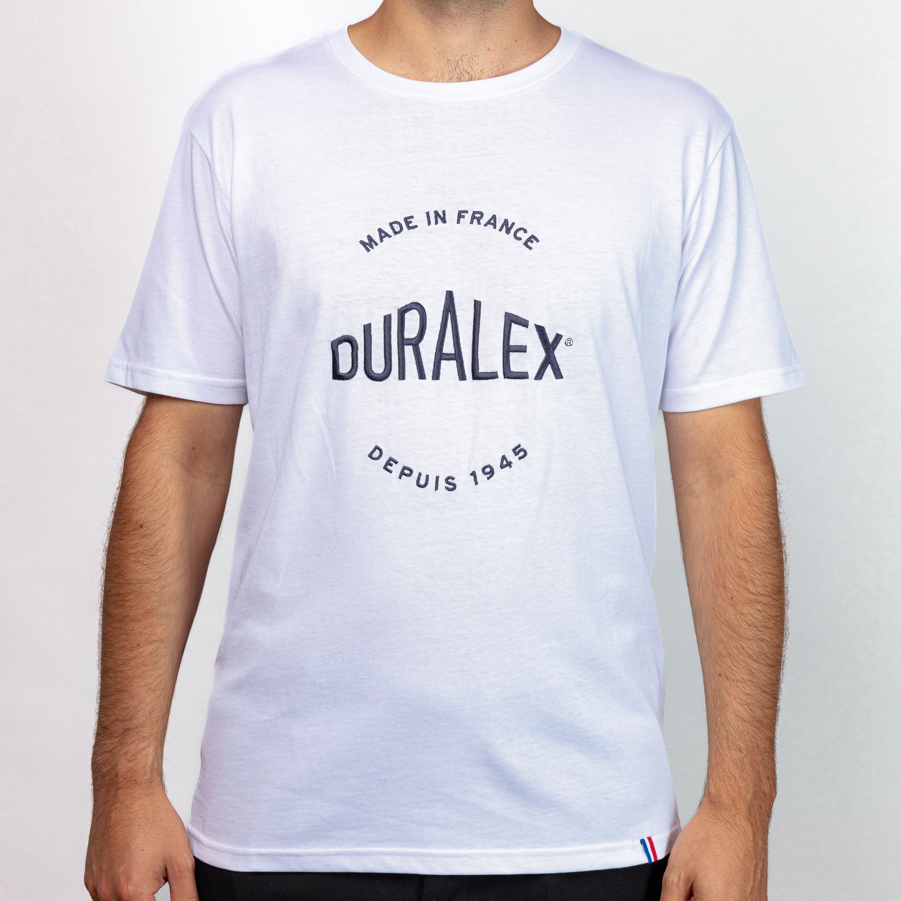 T-shirt blanc - brodé logo Duralex bleu Taille S