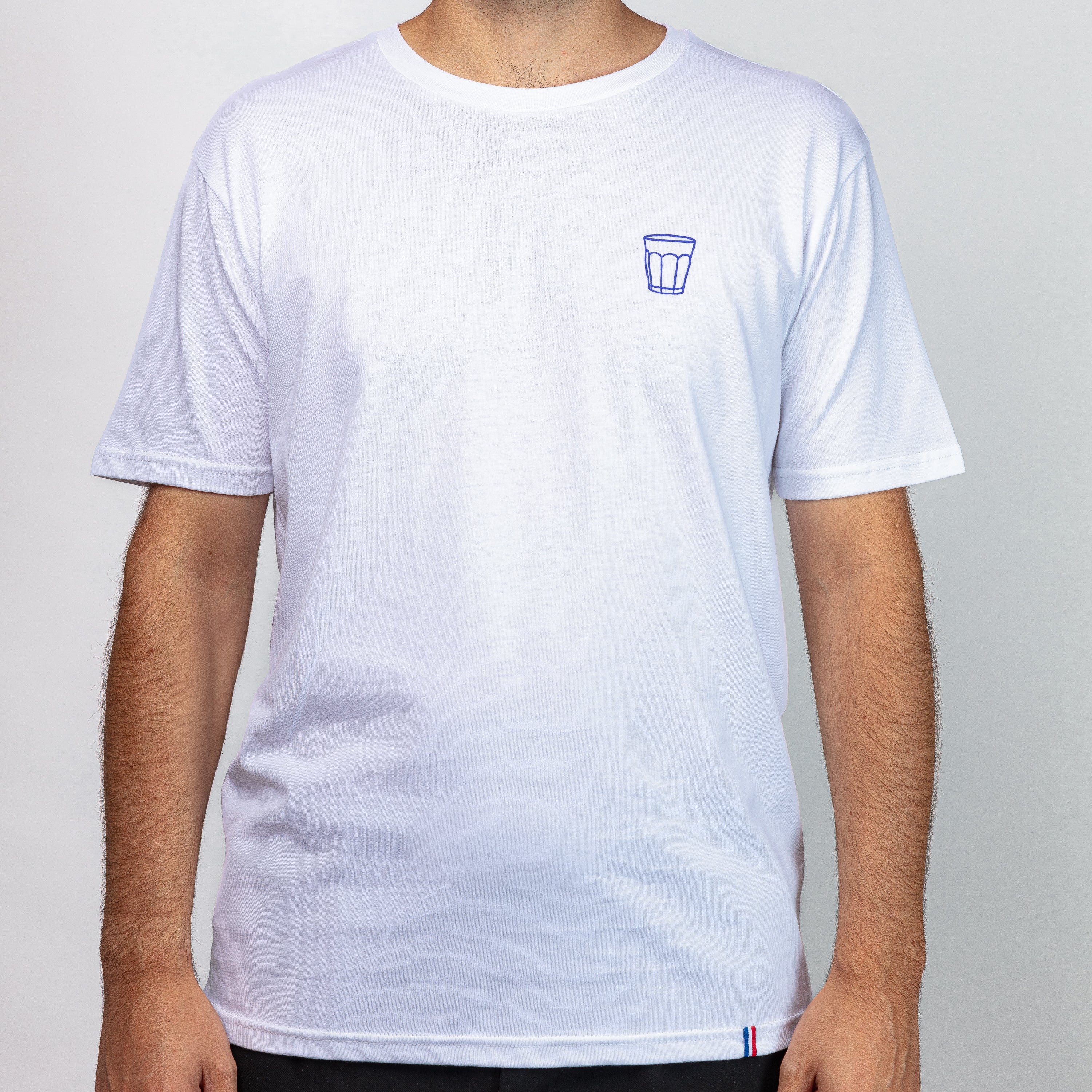T-shirt blanc - sérigraphie Picardie bleue - Taille XL