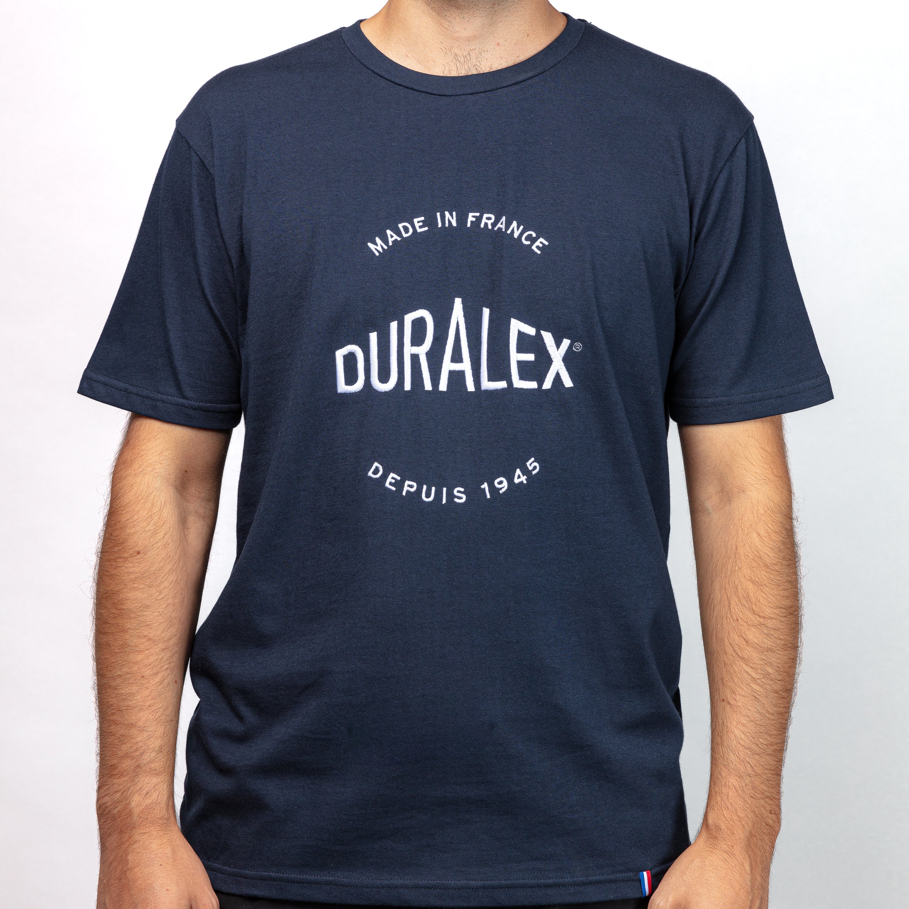 T-shirt bleu - brodé logo Duralex blanc Taille S
