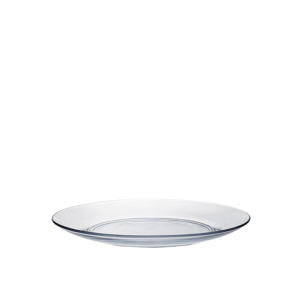 Lys - Assiette à dessert en verre transparent x6 - 19cm