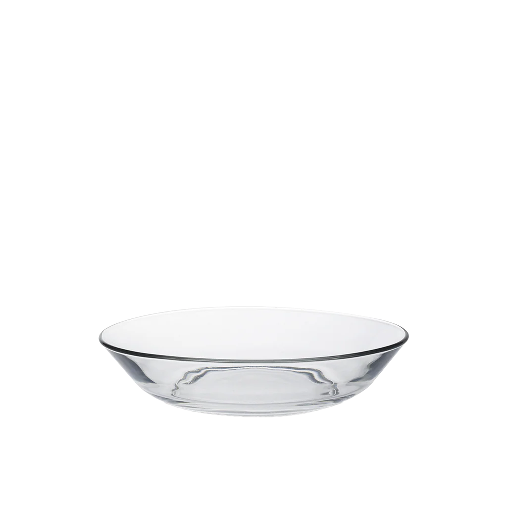Lys - Assiette creuse en verre transparent x6 - 17,5cm