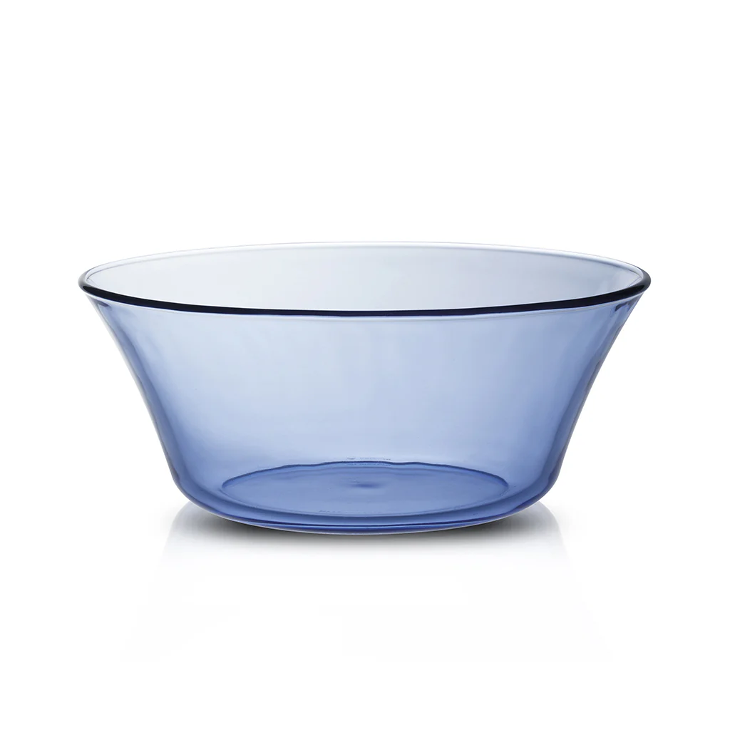 Lys - Saladier en verre - Bleu Marine - 23cm - 2,2l