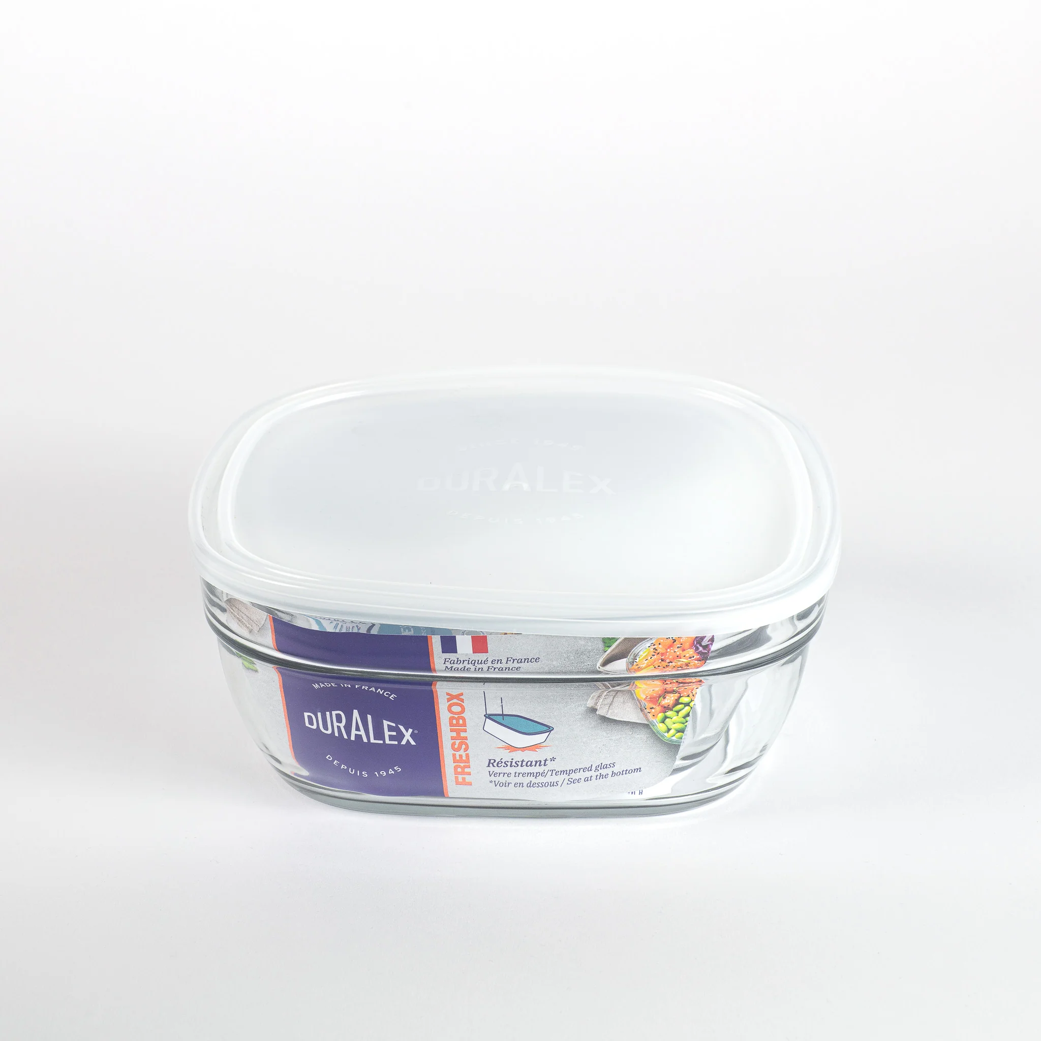 Freshbox - Boite de conservation carrée couvercle blanc 2L